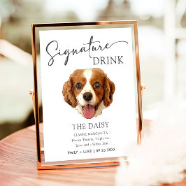 Poster Charles Spaniel Dog Signature Drink Signature