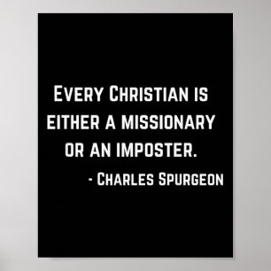 Poster Charles Spurgeon Cita Missionário Ou Impostor Chri