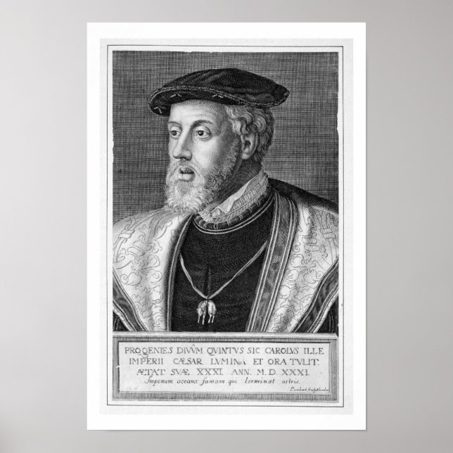 Pôster Charles V (1500-58) (gravura) (Frente)