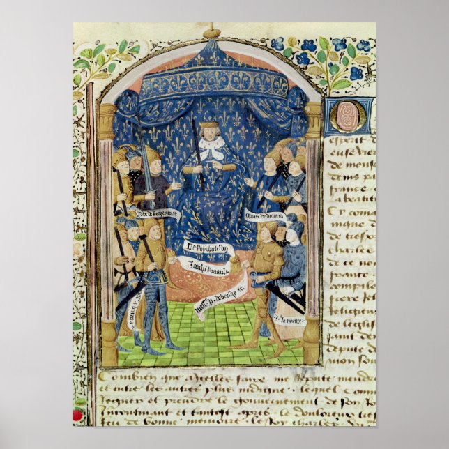 Poster Charles VII cercado por seu Tribunal (Frente)
