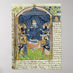 Poster Charles VII cercado por sua corte