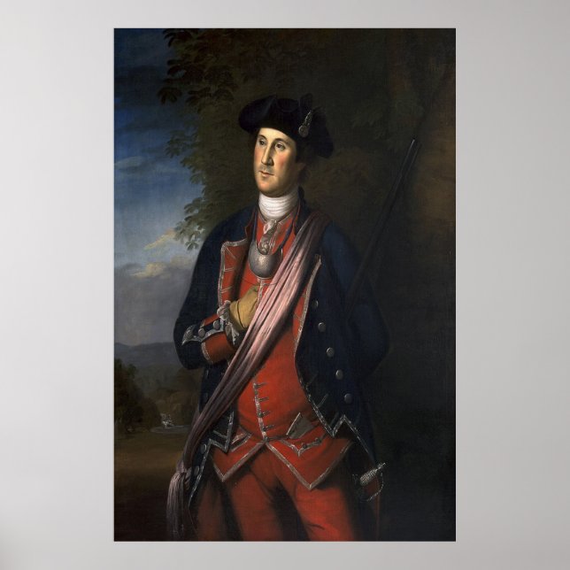 Poster Charles Willson Peale / George Washington - 1772 / (Frente)