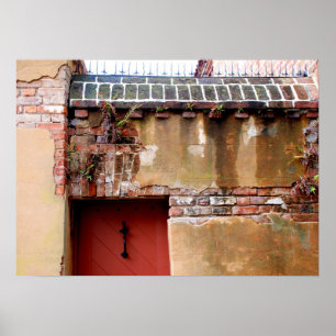 Poster Charleston brick and mortar foundation view