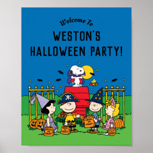 Poster Charlie Brown e Gang Halloween Party