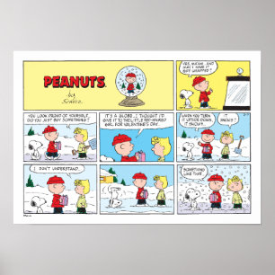 Poster Charlie Brown Globo de Neve