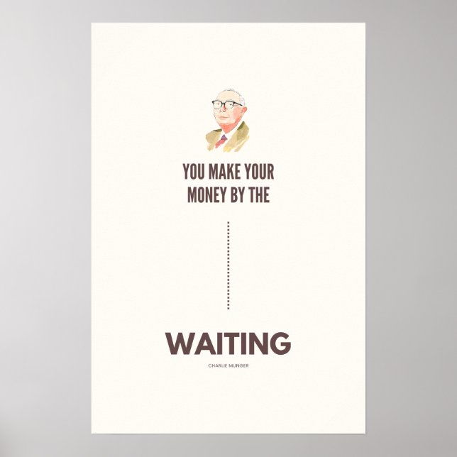 Poster Charlie Munger cita paciência ao investimento (Frente)