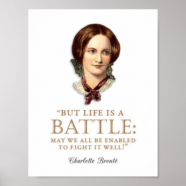 Poster Charlotte Bronte - A Vida É Uma Batalha (Frente)