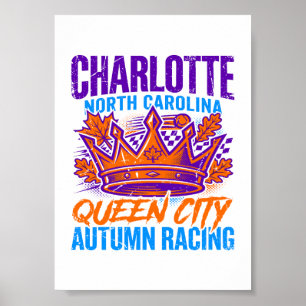 Poster Charlotte Carolina do Norte Rainha Cidade Outono