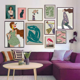 Poster Charlotte é uma ilustração feliz da moda