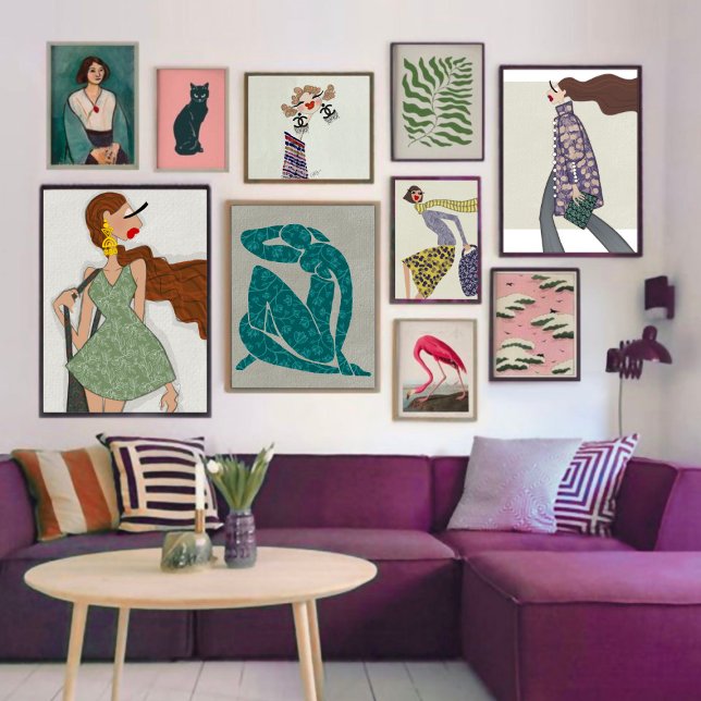 Poster Charlotte é uma ilustração feliz da moda (Criador carregado)