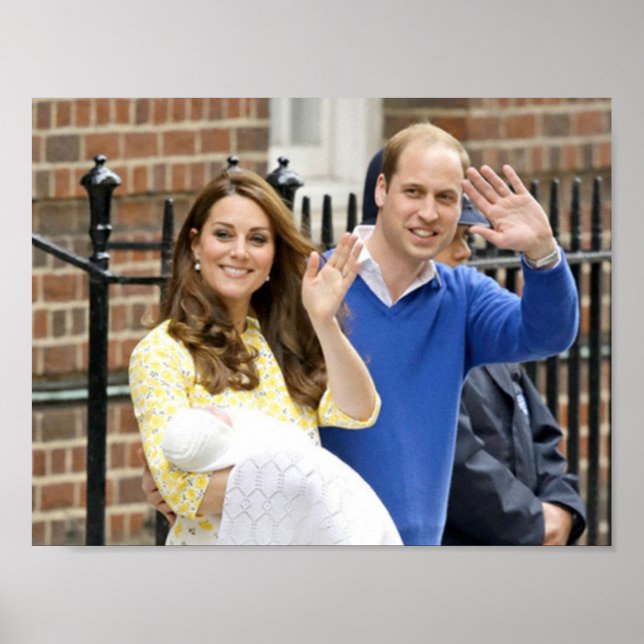 Poster Charlotte Elizabeth Diana - Britânica Will Kate (Frente)