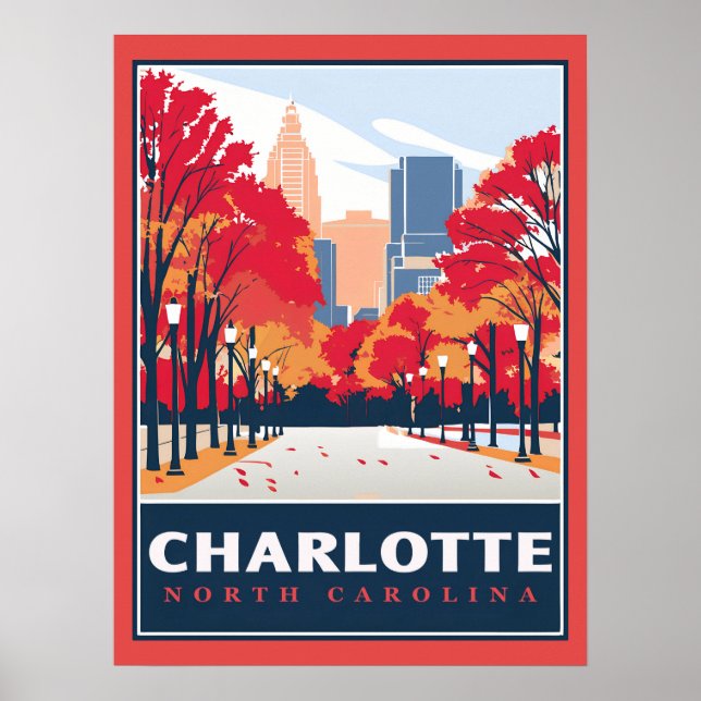 Poster Charlotte, NC (Frente)