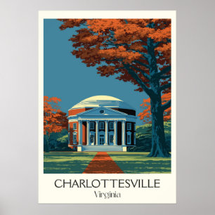 Poster Charlottesville Virgínia Rotunda