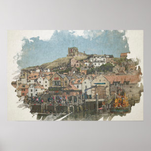 Poster Charme de Whitby: Igreja e Porto de St. Mary