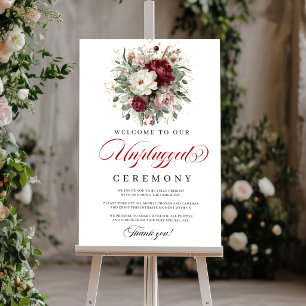 Poster Charming Blush Burgundy Cerimônia Sem Aparelhos
