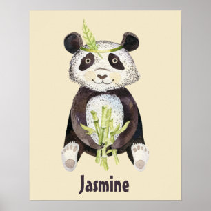 Poster Charming Boho Panda Personalized