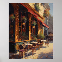 Charming Cafe Bistro em um dia ensolarado em Paris