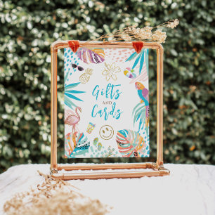 Poster Charming Tema Tropical Gifts Sinal