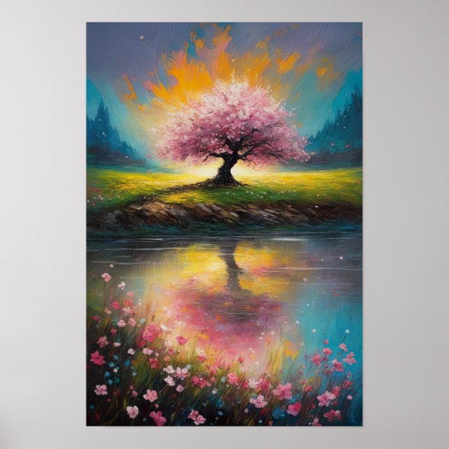 Poster Charming Twilight, Lone Cherry Blossom (Frente)
