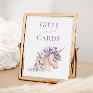 Poster Charming Unicorn Gifts Sinal