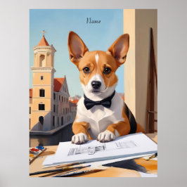 Poster Charmoso Corgi Architect Dog Lover