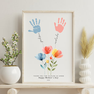 Poster Charnecas de Aquarelas Personalizadas Flores de Im