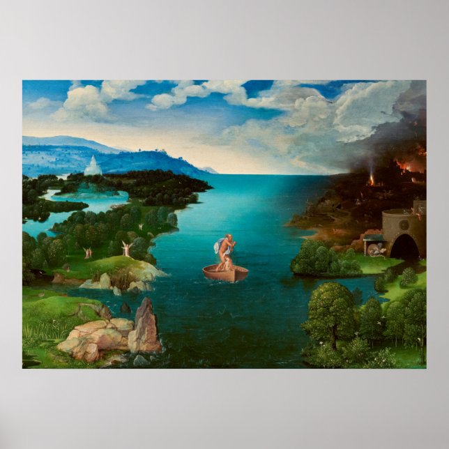 Poster Charon atravessando o rio Styx por Joachim Patinir (Frente)