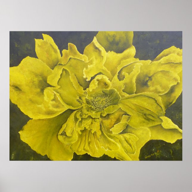 Poster Chartreuse Green Peony (Frente)
