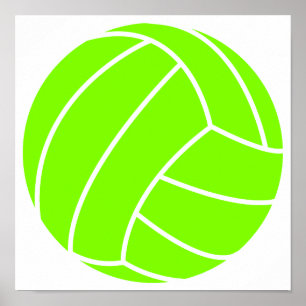Pôster Chartreuse, Neon Green Voleibol