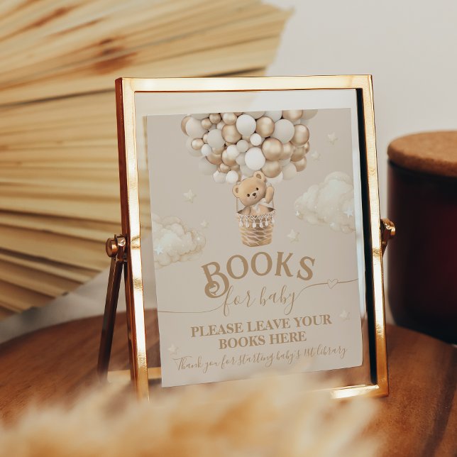 Poster Chás de fraldas de Teddy Bear Balloon (Criador carregado)