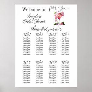 Poster Chás de panela Petais e Prosecco Floral