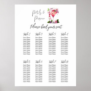 Poster Chás de panela Petais e Prosecco Floral