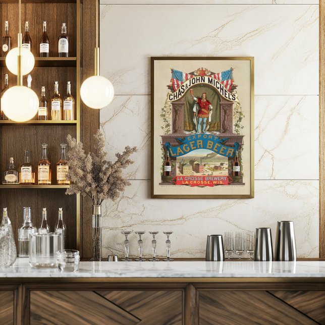 Poster Chas. Exportar cerveja Lager de John Michel (Criador carregado)