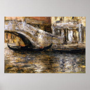 Poster Chase - Gondolas Along Canal Veneziano, 1913