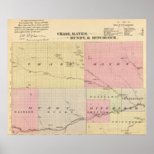 Pôster Chase, Hayes, Dundy e Hitchcock, Nebraska