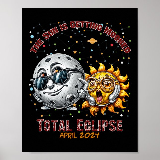 Poster Chase Solar Total Abril De 2024 Sun Está Chegando (Frente)