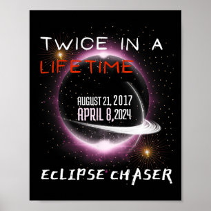 Poster Chaser Solar Eclipse 2024 Duas Vezes Engraçada Em