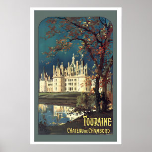 Poster Château de Chambord do Vale do Loire Touraine