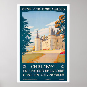 Poster Chateau de Chaumont Castelos do Vale do Loire