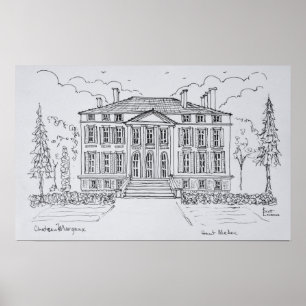 Pôster Chateau Margaux Bordeaux, France