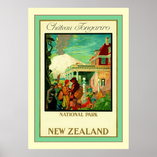 Pôster Château Tongariro ~ Parque Nacional ~ Nova Zelândi (Frente)