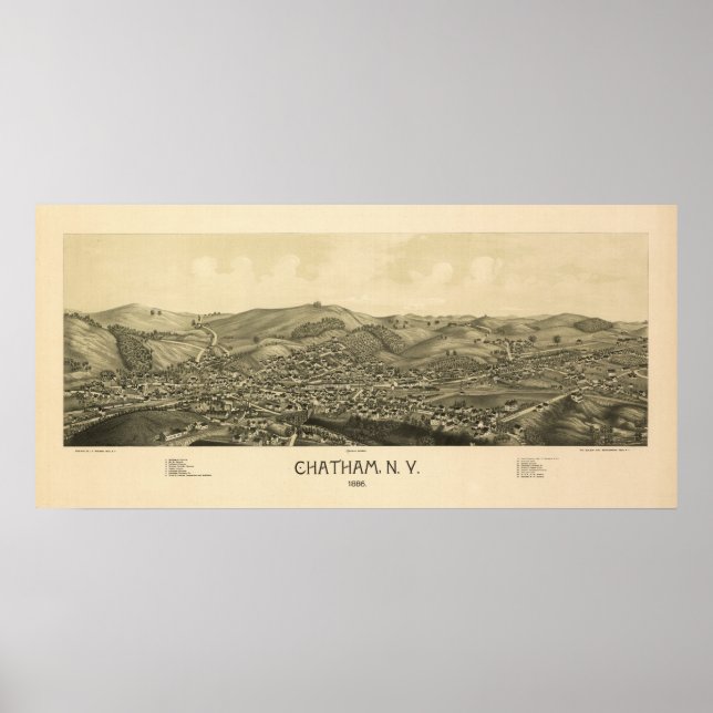 Pôster Chatham NY 1886 (Frente)