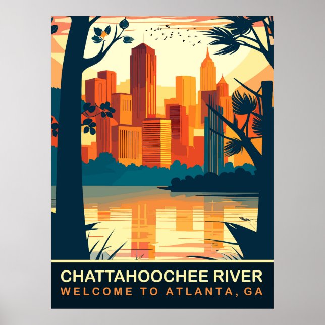 Poster Chattahoochee River Atlanta, Georgia, Viagem (Frente)