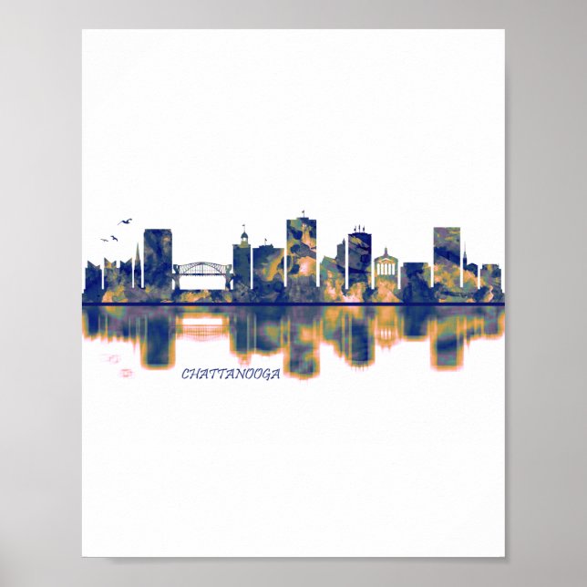 Poster Chattanooga Skyline (Frente)