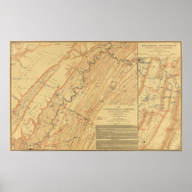 Poster Chattanooga, Tennessee (Frente)