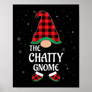 Poster Chatty Gnomo Buffalo Red Xadrez Matando o Natal