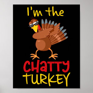 Poster Chatty Turkey Matching Family Group