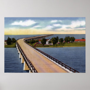 Pôster Chave do pombo de Key West Florida