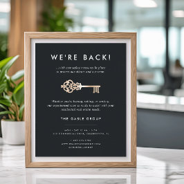 Poster Chave Vintage | Reabertura do setor imobiliário