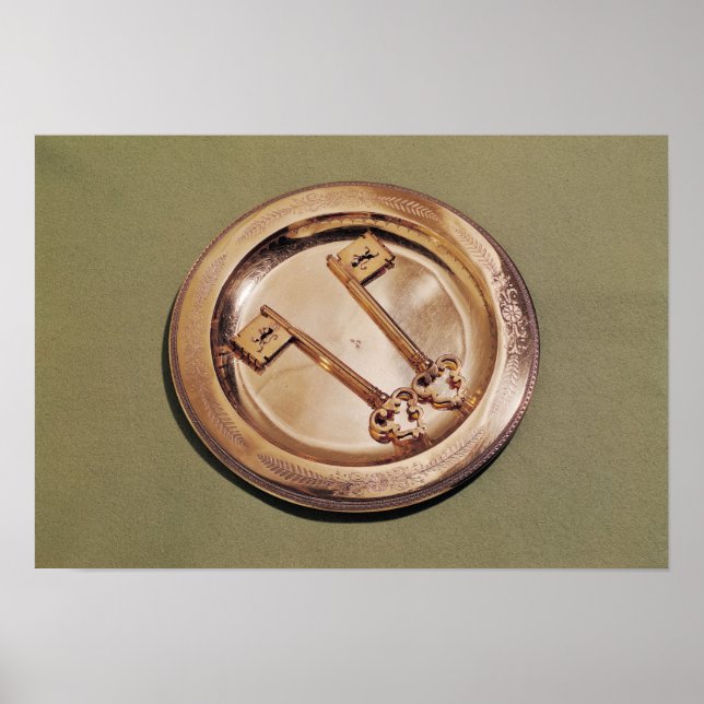 Poster Chaves de Gand em um prato (Frente)